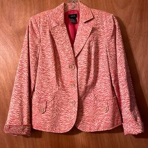R.Q.T Rayon polyester jacket, burnt orange, long sleeves, faux pockets (OLCC)💕